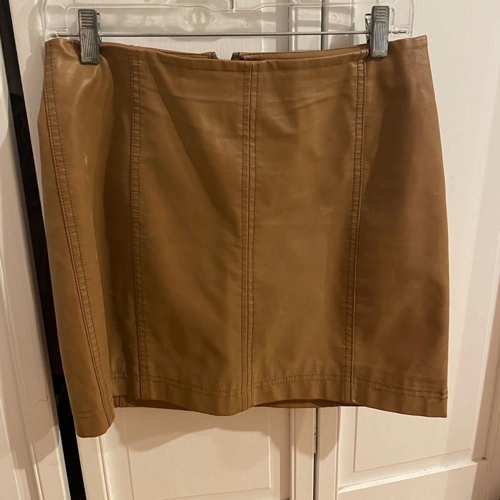 Free People, leather skirt. Size 4.